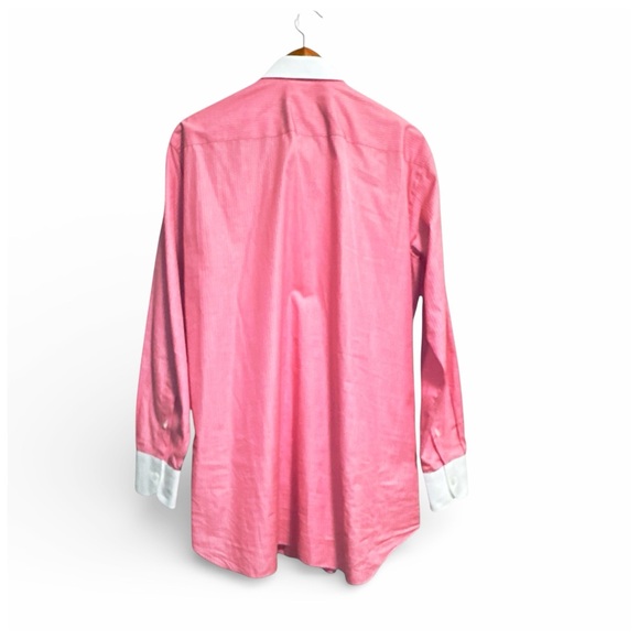 Brioni Men’s Button-Down Dress Shirt w/ Contrasting Collar & Cuffs. Size 44/17.5 - Picture 7 of 14